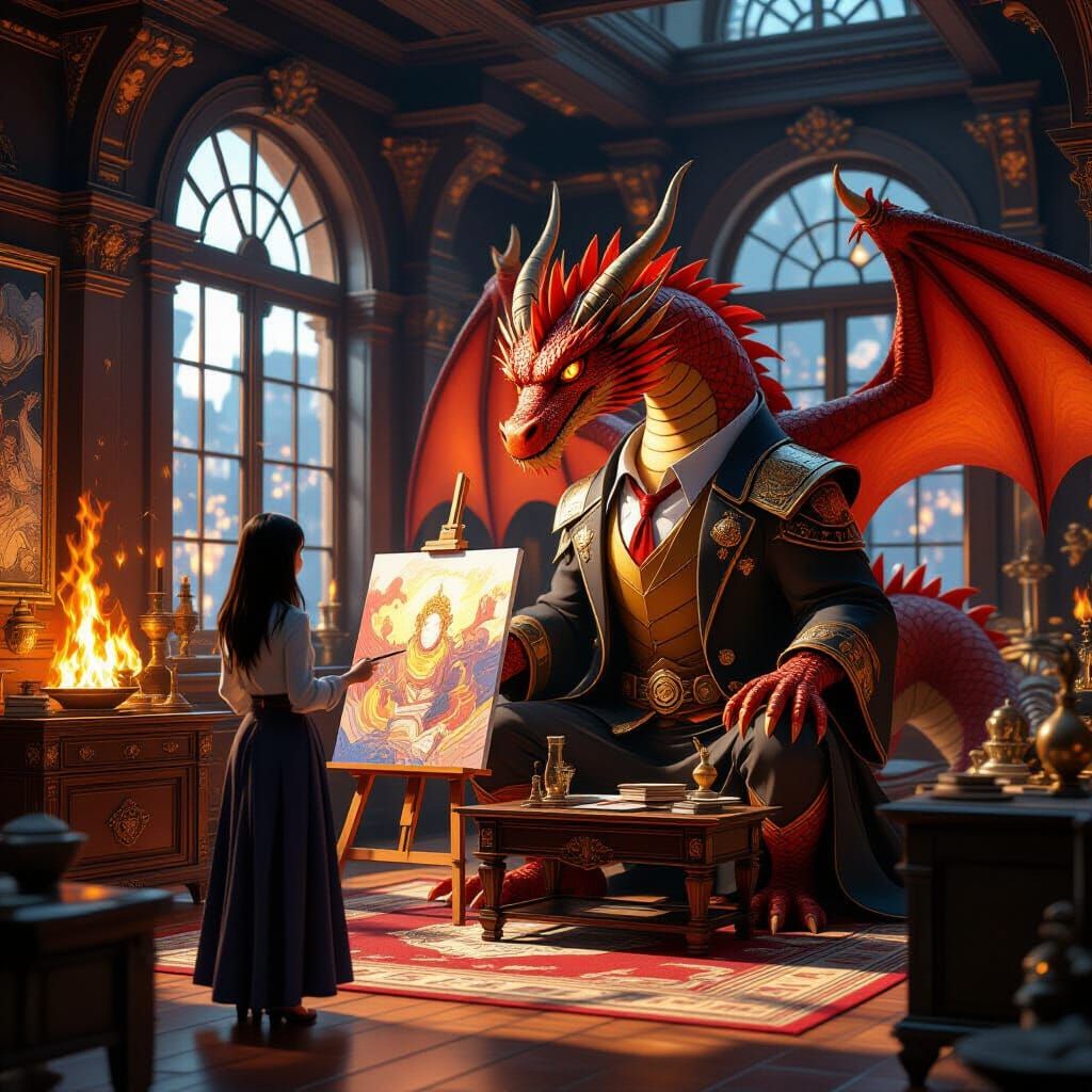 Dragon Businessman Hires Artist for Penthouse Mural