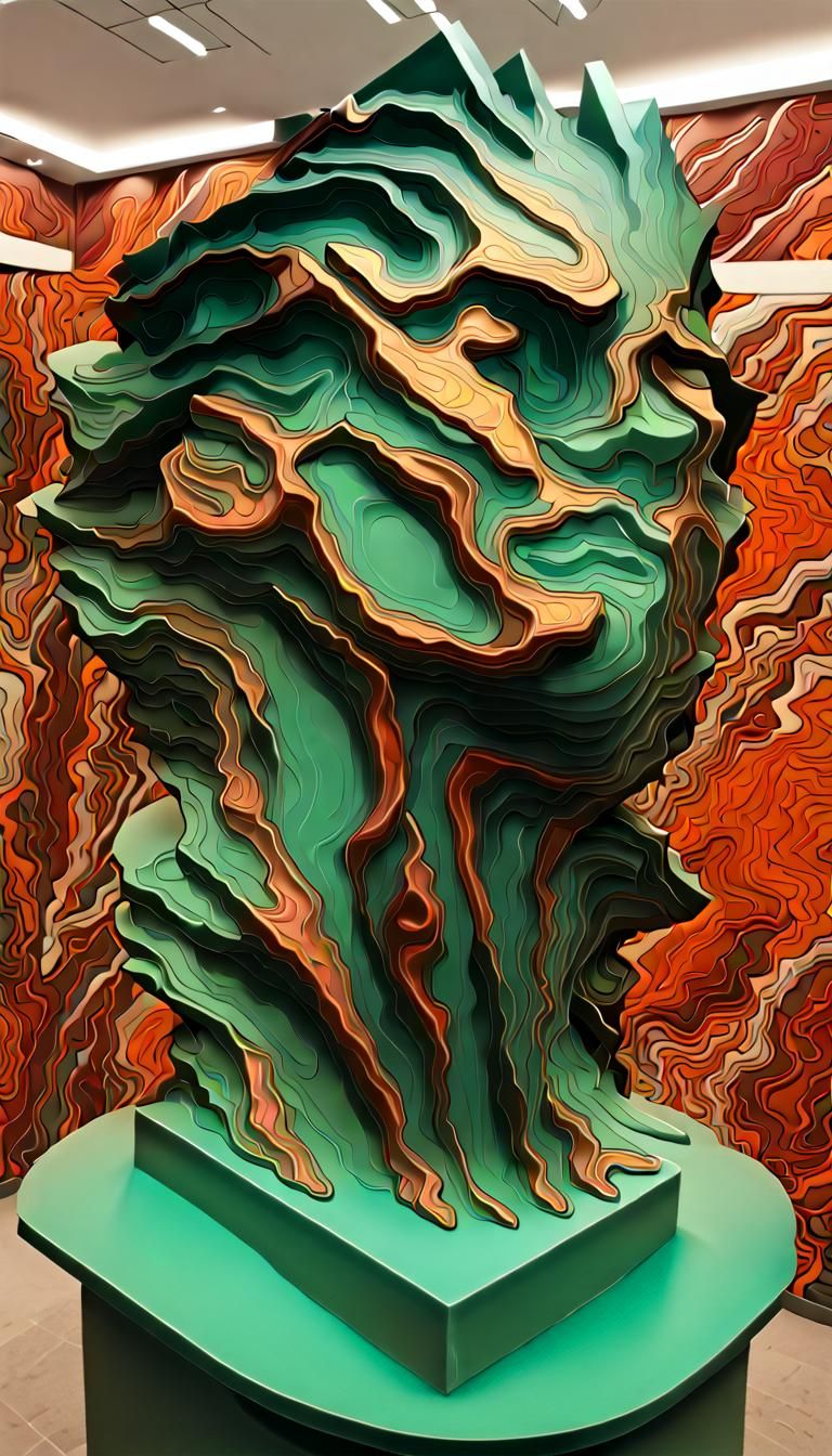 Abstract Sculpture: Violent Anger in Vivid Tones