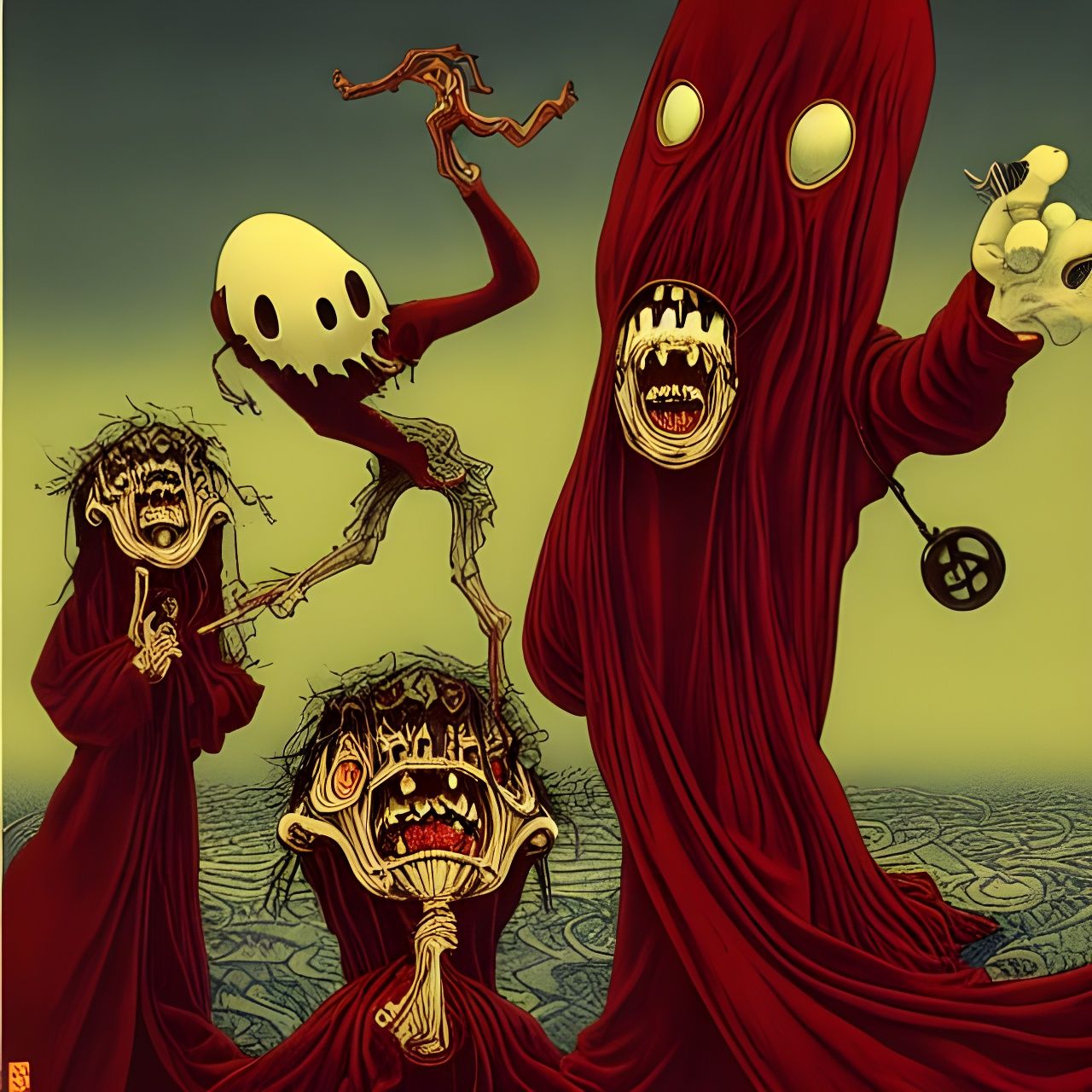 Terrifying Ghost Artwork in Detailed Style