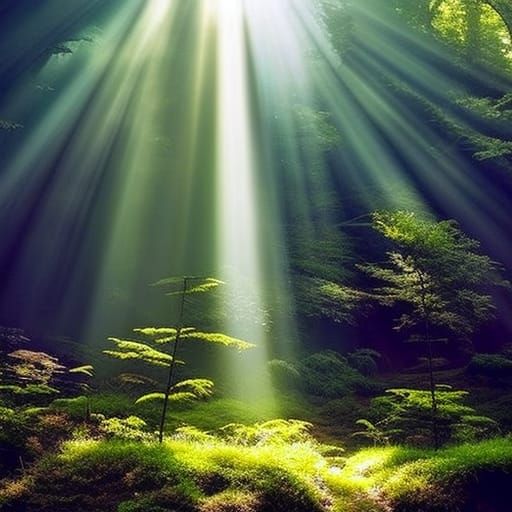 Enchanted Forest Fantasy Art with Magical Creatures