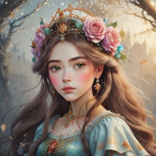 Crowned in Roses: A Serene Beauty