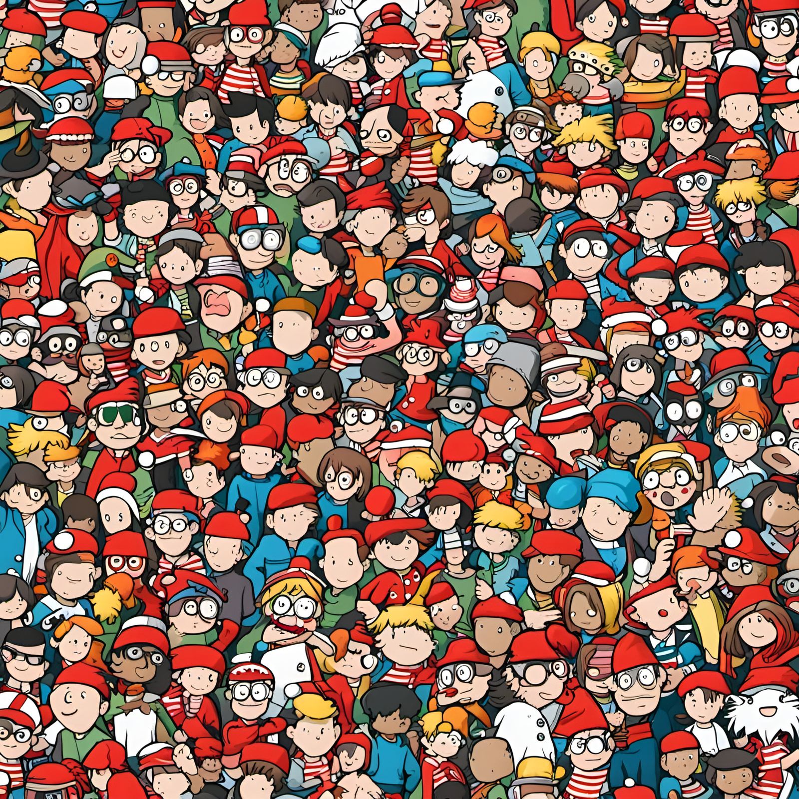 Fun 2D Where's Waldo Style Illustration