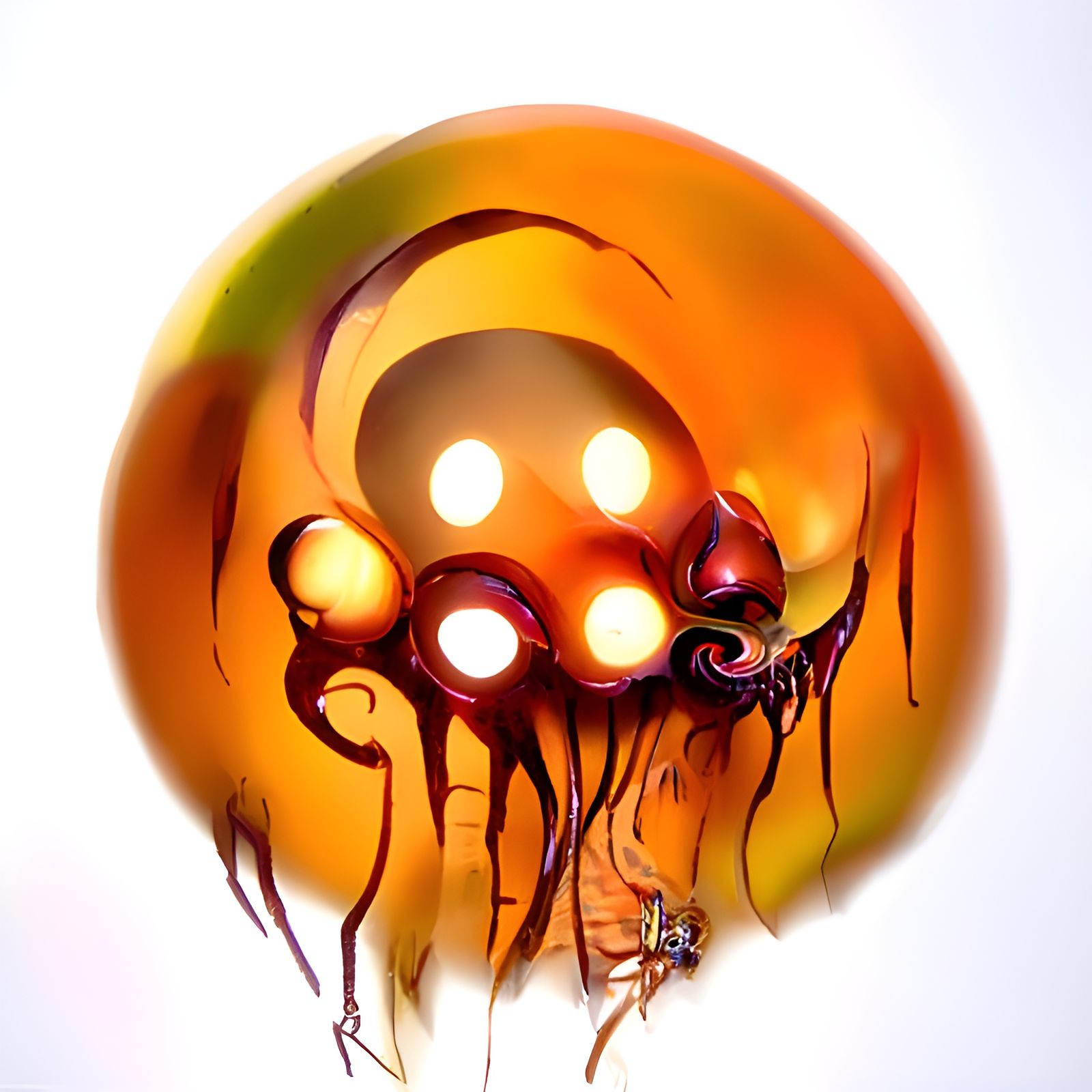 Tentacle Creature in Steampunk Biopunk Forest