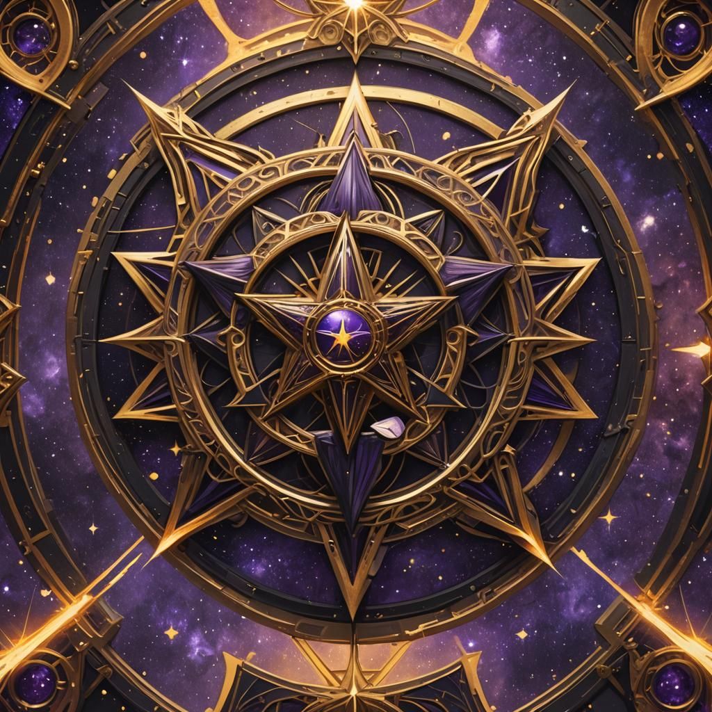 Black Star Emblem in Dark Fantasy Style