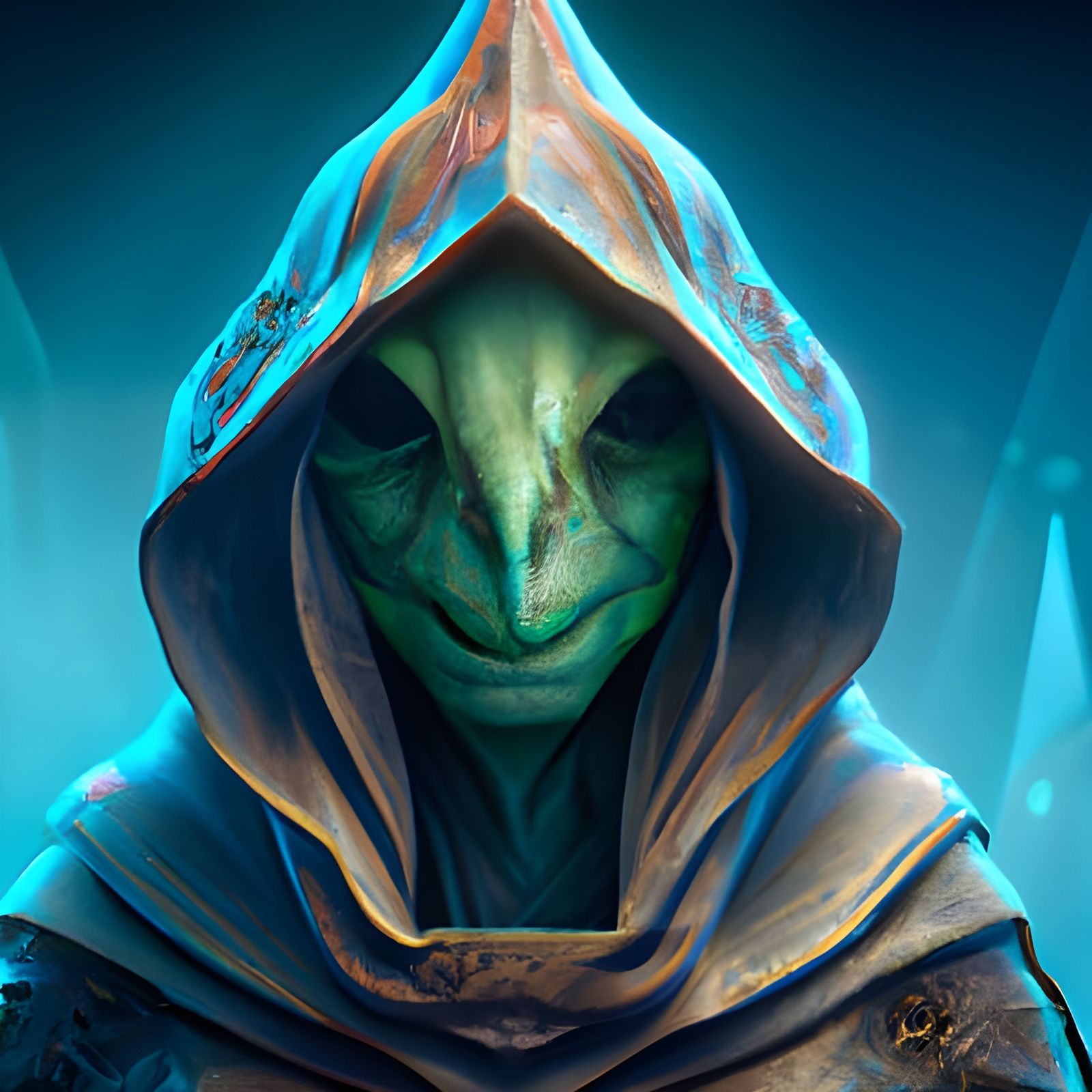 Hooded Alien Creature in High Definition