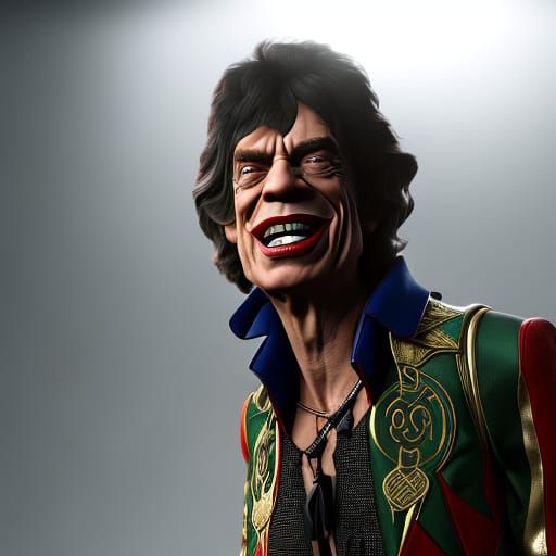mick jagger as a clown