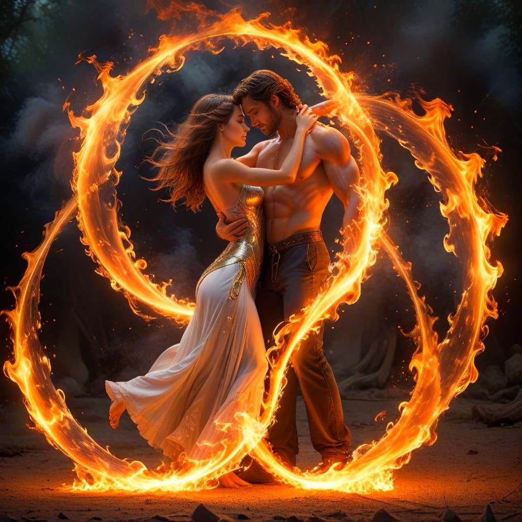 Eternal Flames Entwined in Triple Unity