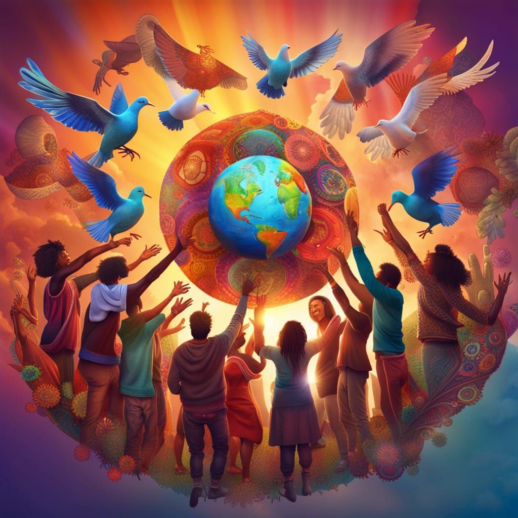 Multicultural Friends Unite to Save Earth