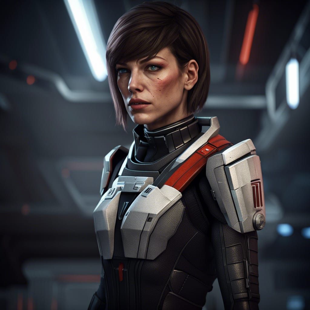 Futuristic Soldier in Detailed 3D Rendering