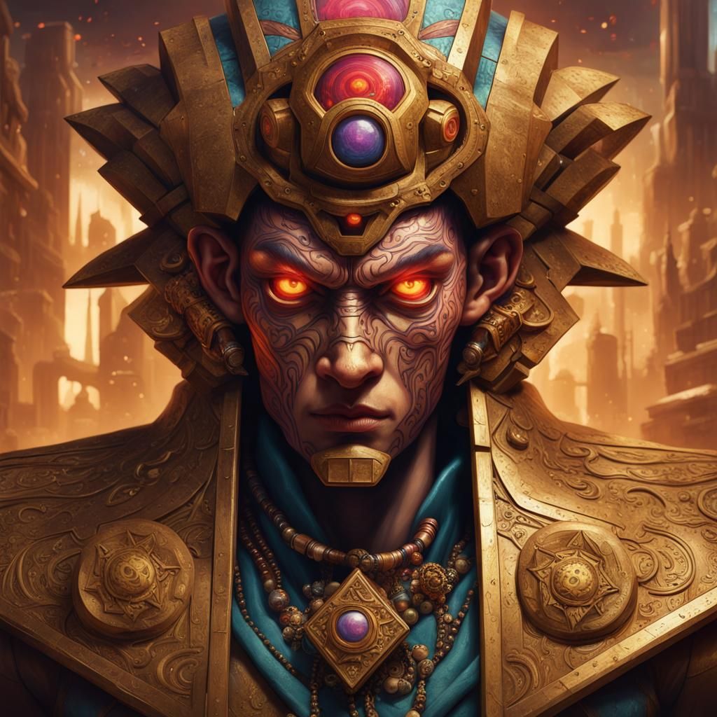 Exodia the Executioner Portrait in Hyperdetailed Style