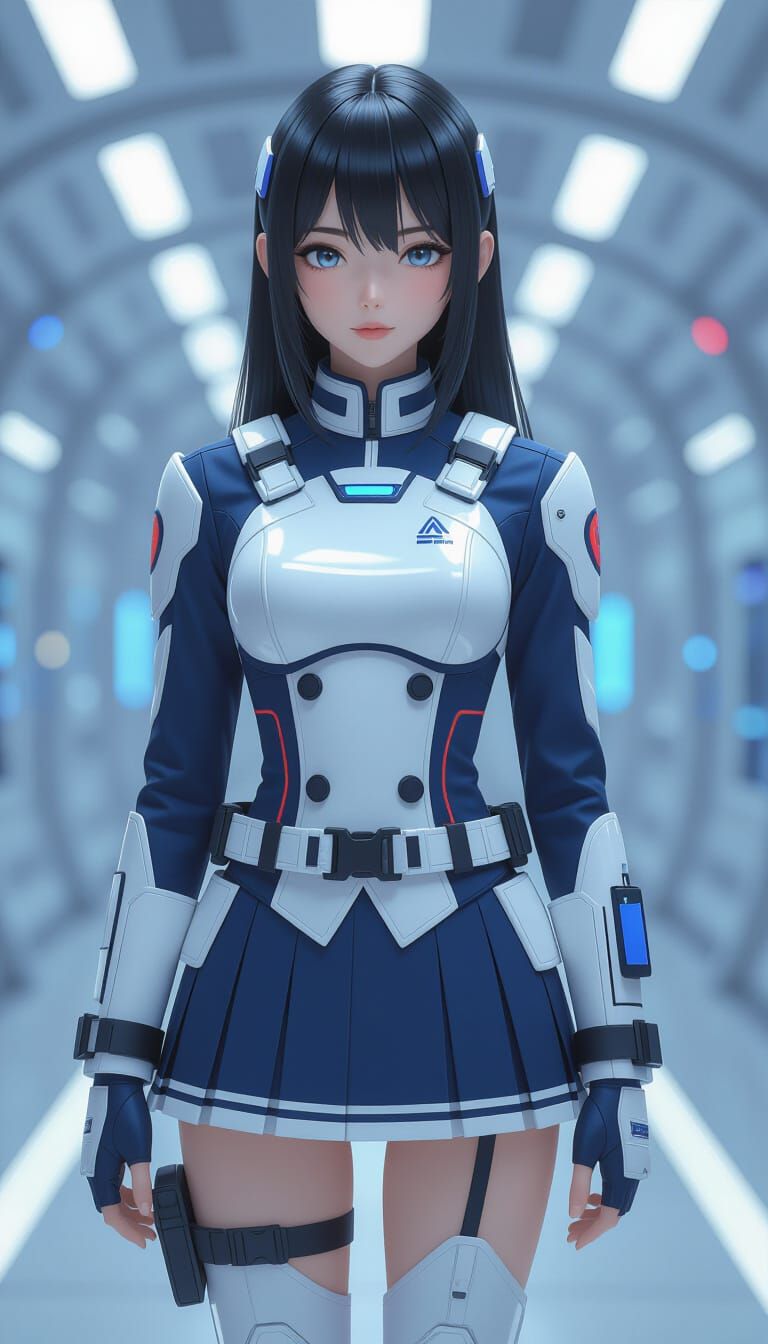 Futuristic School Uniforms on Tenkūkan Space Station