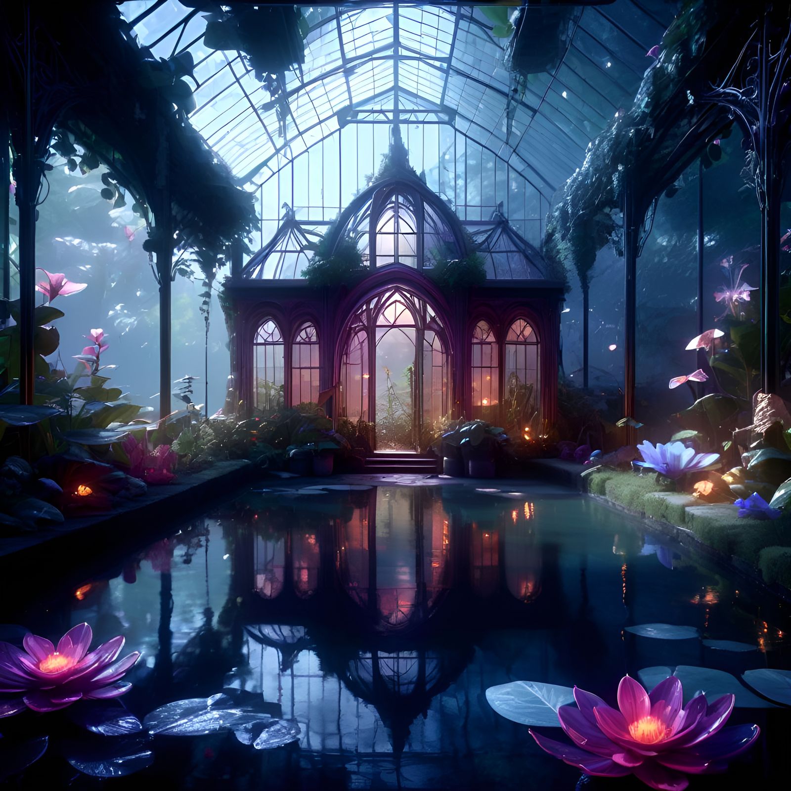 Fairy Greenhouse,    beautiful, reflective, intricate