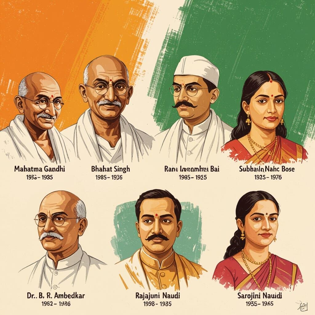 Indian Freedom Fighters: A Portrait Tribute