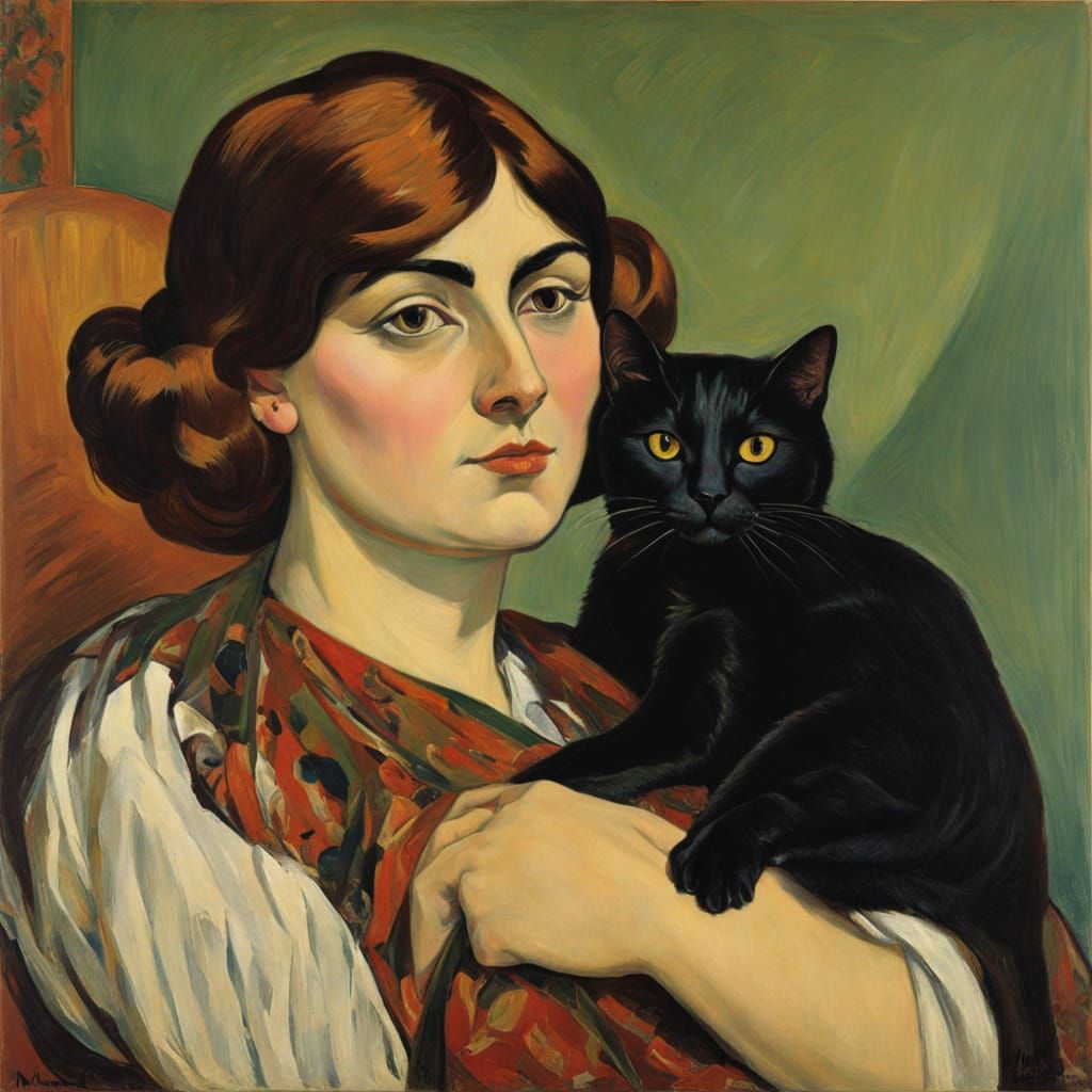 Suzanne Valadon and her cat