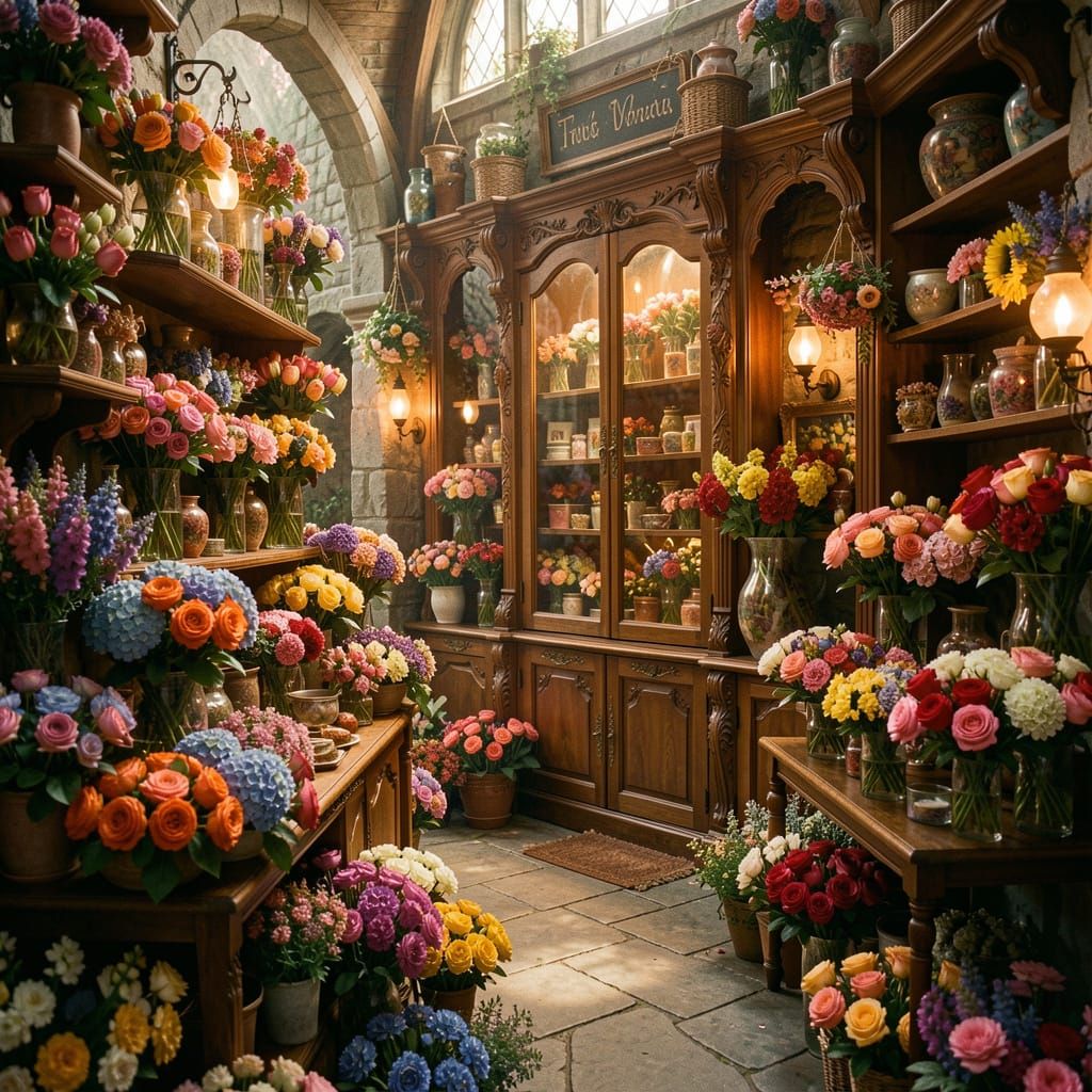 Fantasy Flower Shop in Rich Detail