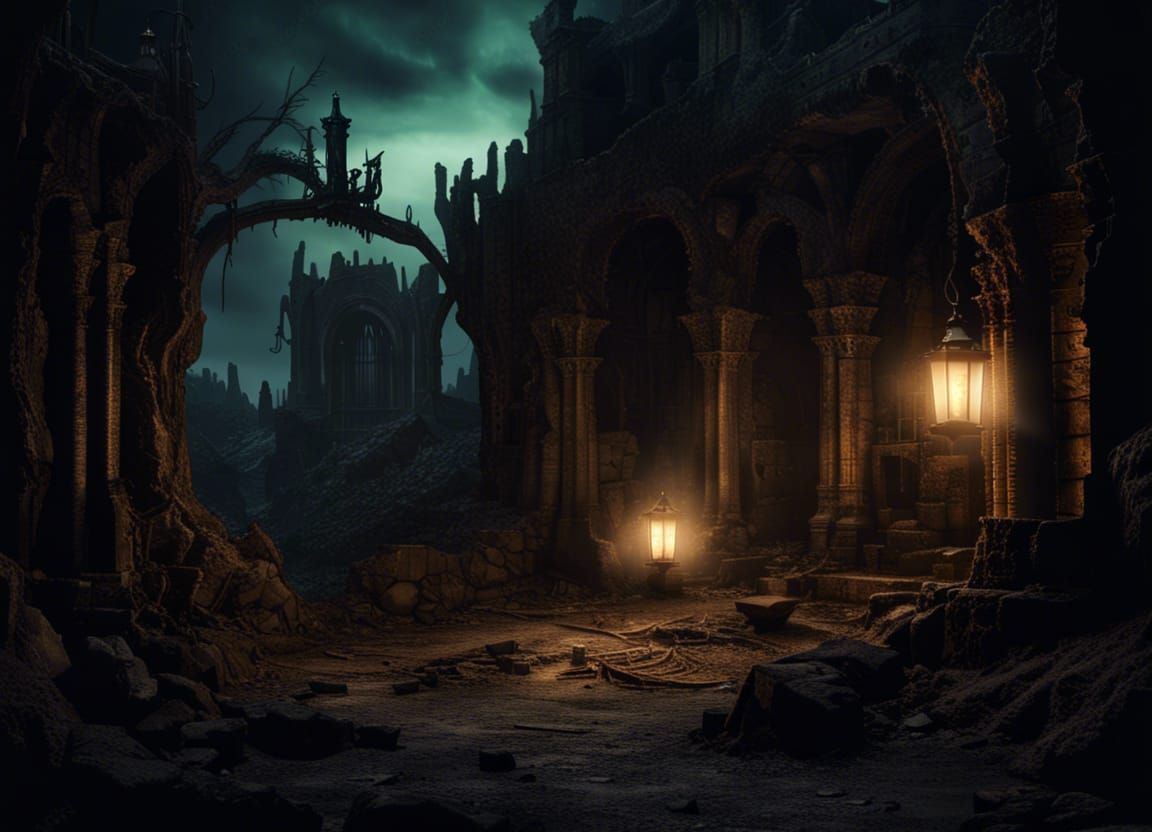 Cthulhian Archeological Dig in Bleak Ruins