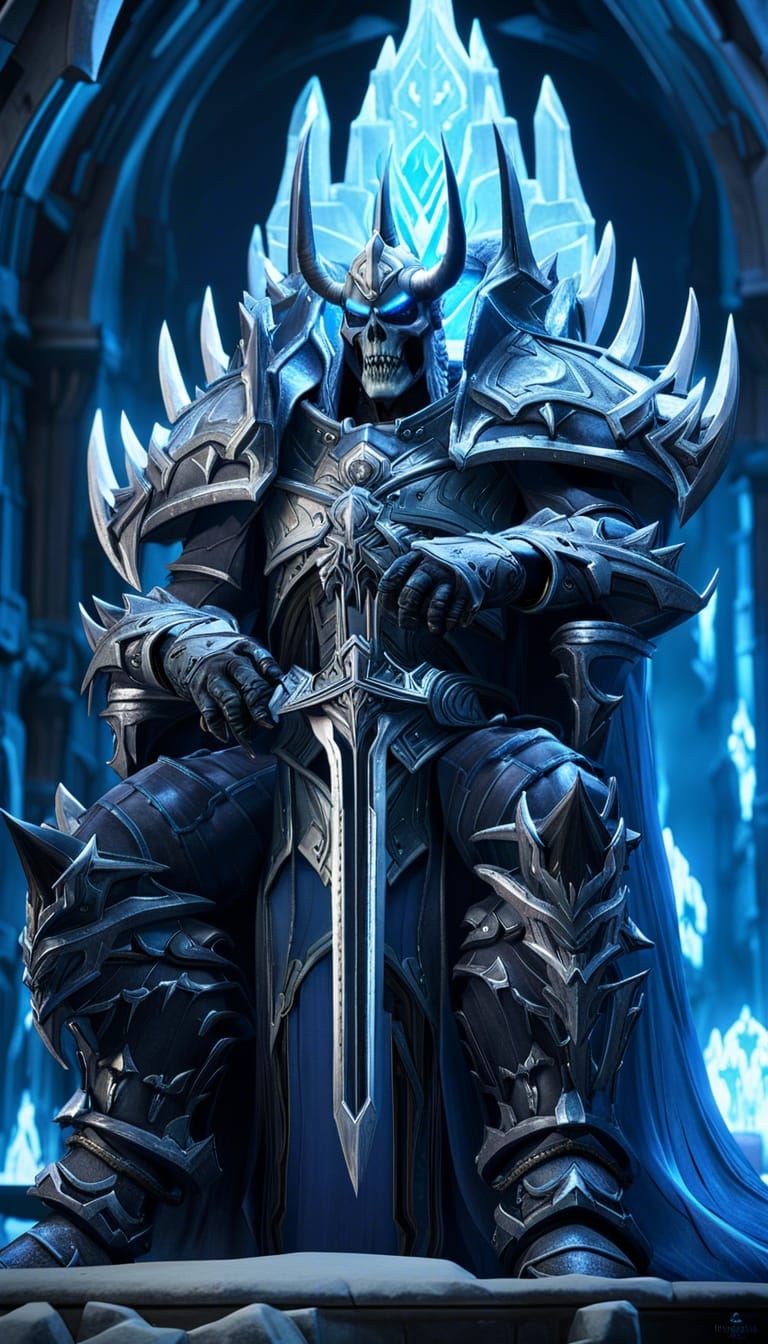Lich King on Frozen Throne: 3D Game Art