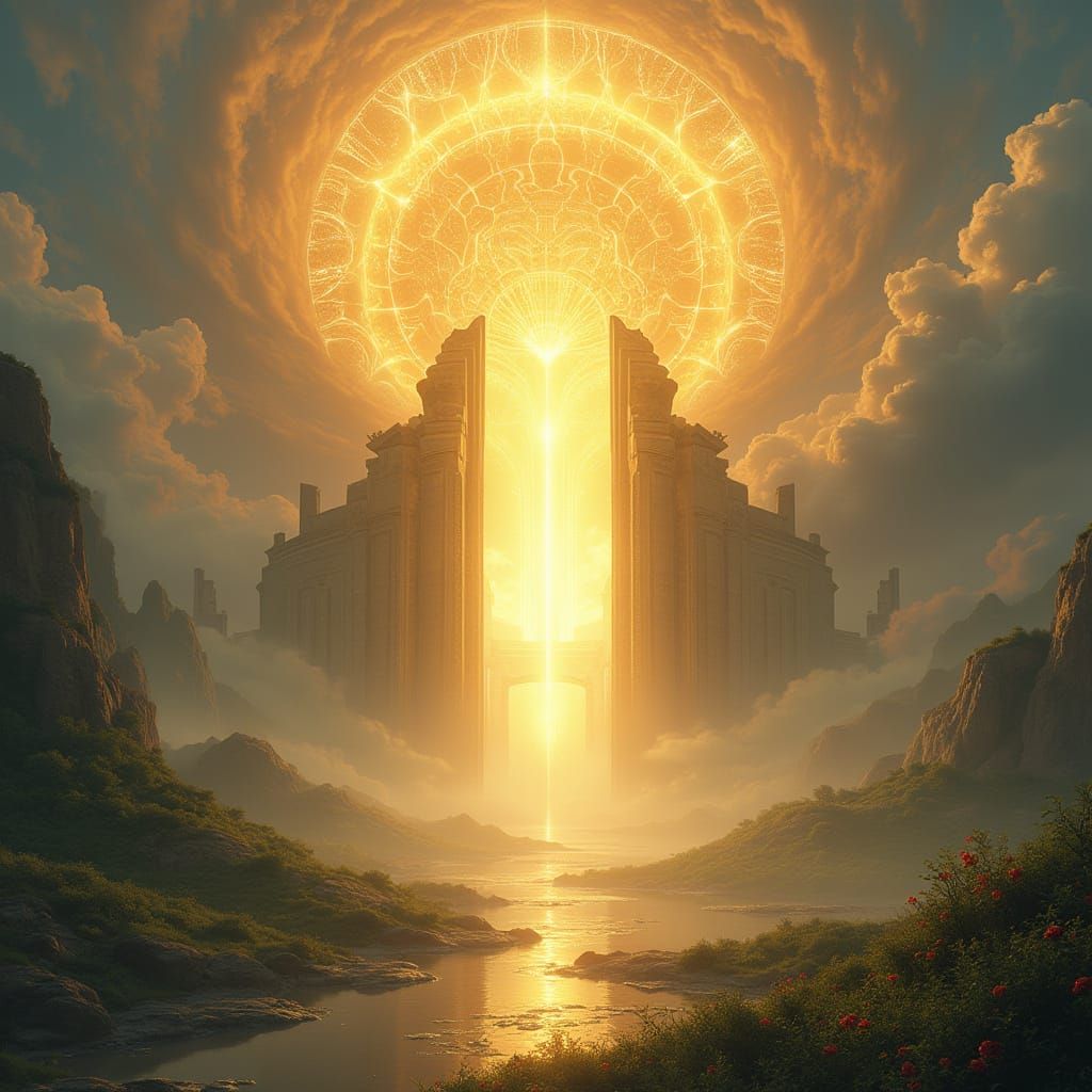 Heavenly Gate Opens to Radiant Paradise