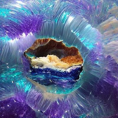 Ocean Inside Geode: A Hidden Seascape