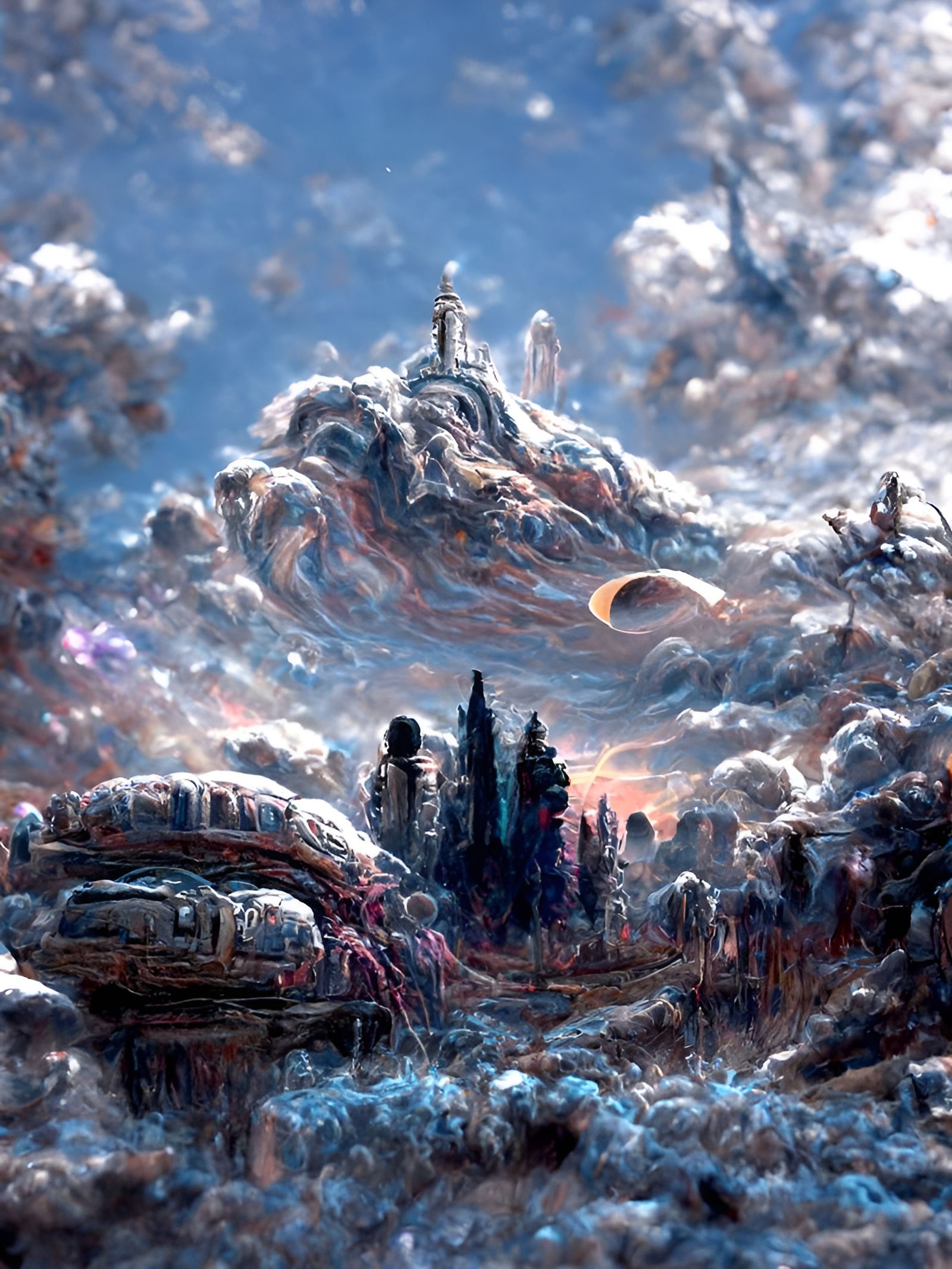Biopunk Cosmic Landscape Concept Art in 8K