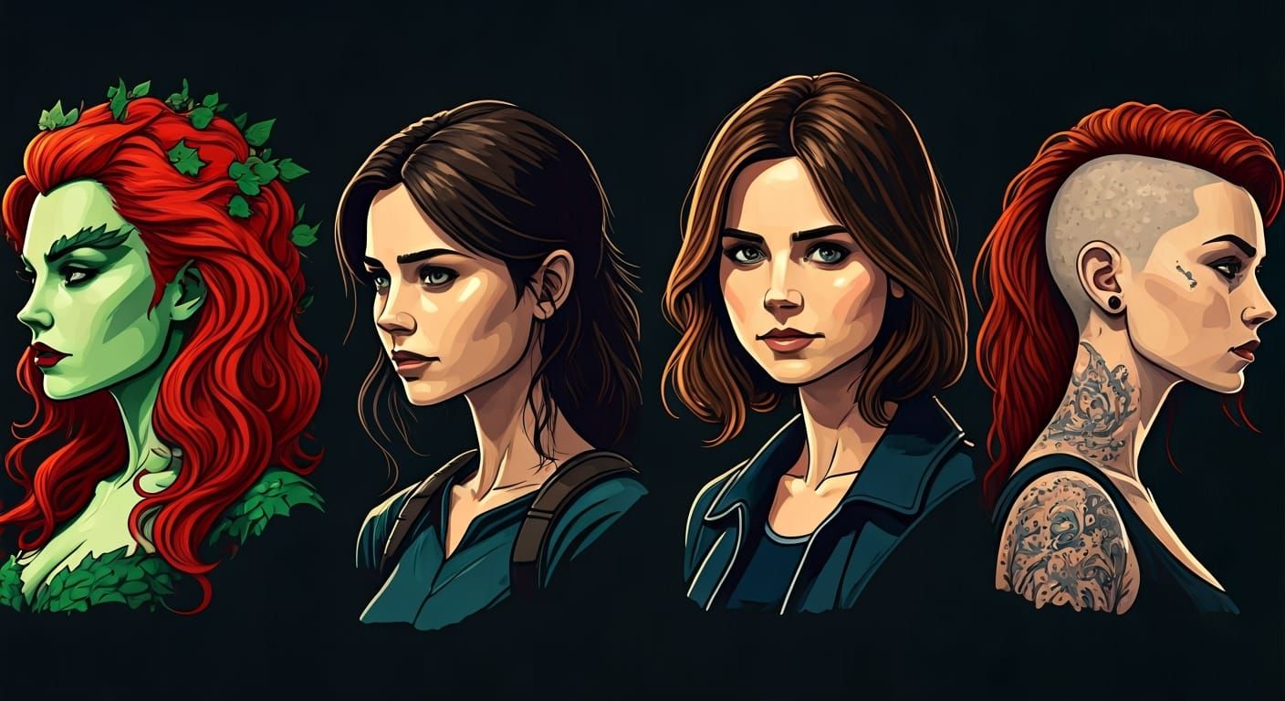 Graphic Novel Portraits of Heroic Women