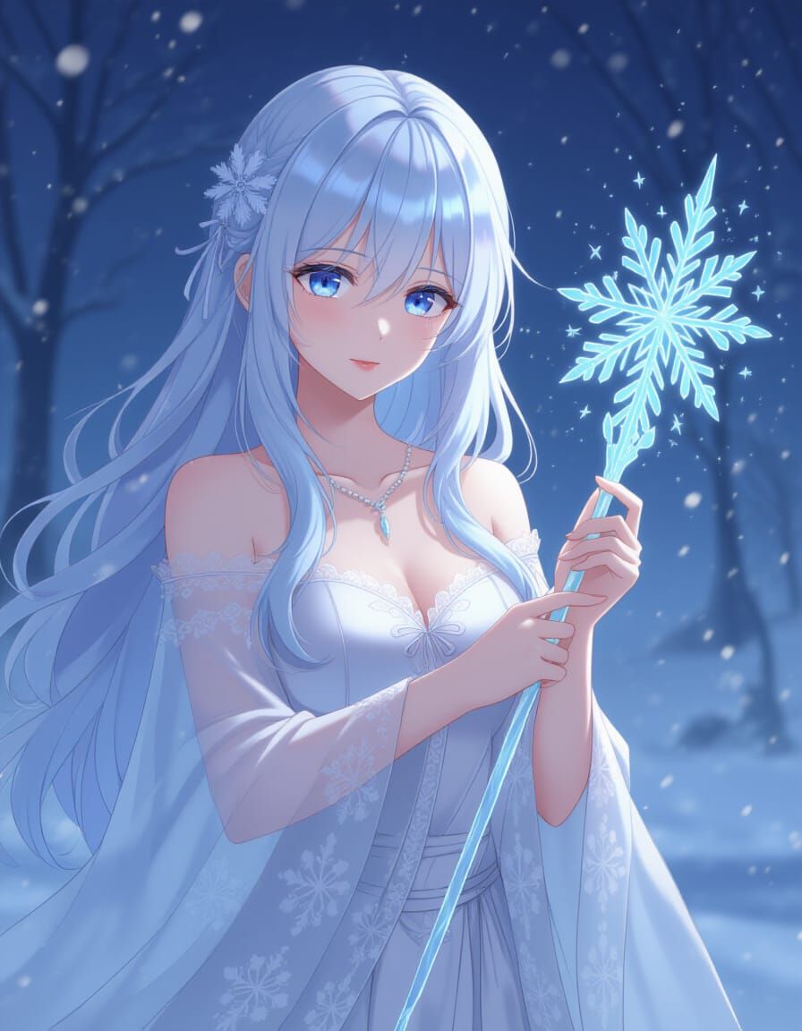 Ice Maiden, Anime Digital Drawing Mode.❄️
