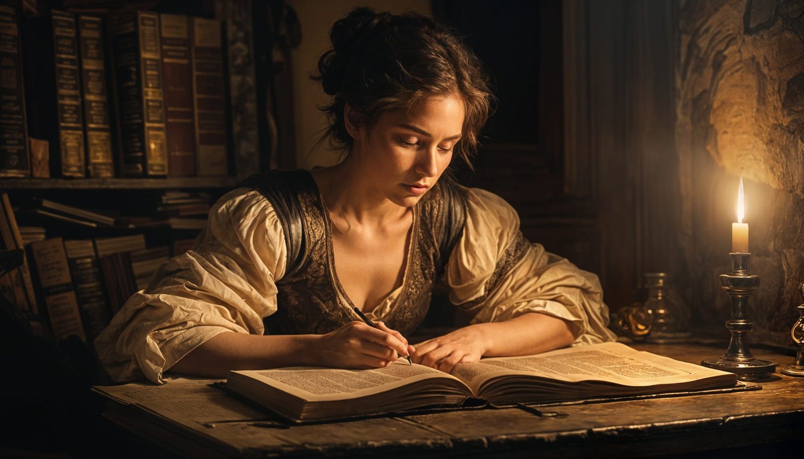 Mystical Scholar's Devotion to Ancient Wisdom