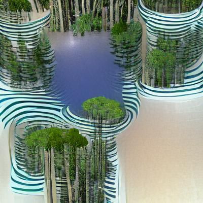 Enchanted Forest with Infinite Pools