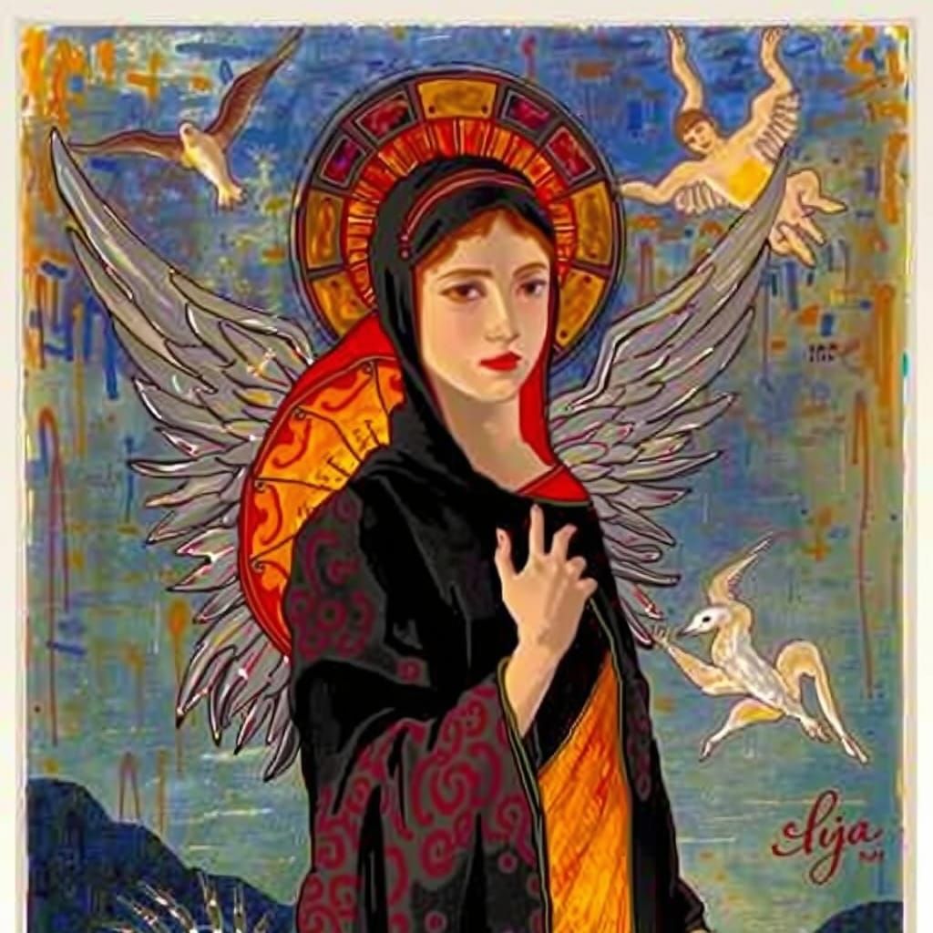 Angelic Figure in Renaissance Baroque Style