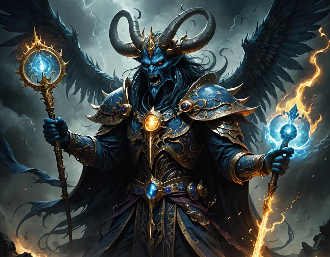 Mystical Lord of Change in Dark Fantasy Illustration