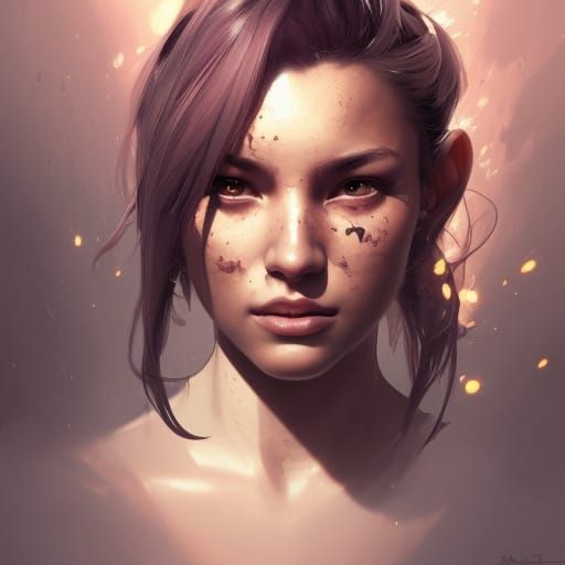 Detailed Portrait of a Female Soldier in 8k