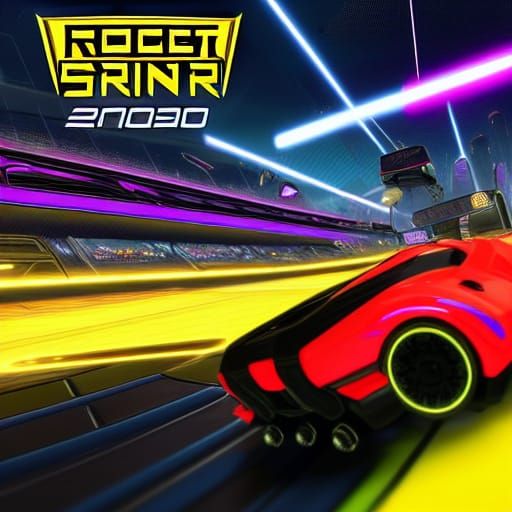 Cyberpunk Rocket League Octane Car in Neon City