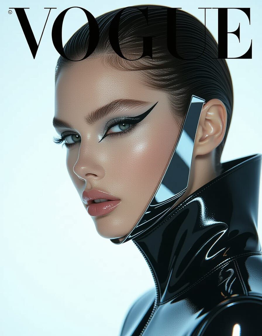 Futuristic Vogue Cover in High-Fashion Style