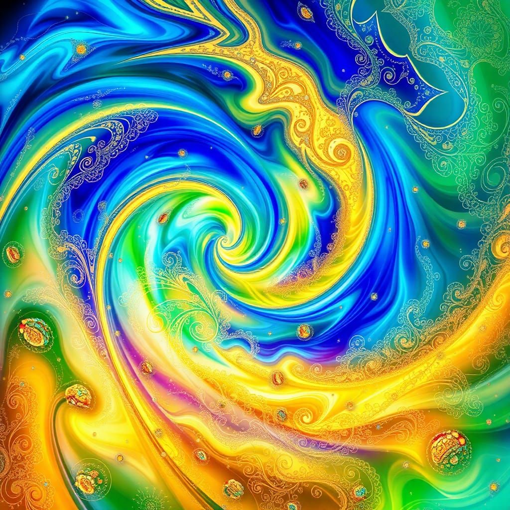 Ethereal Aurora of Birdsong in Abstract Style