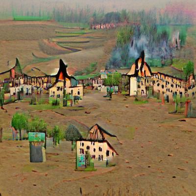 Village Scene Evokes Purgatory