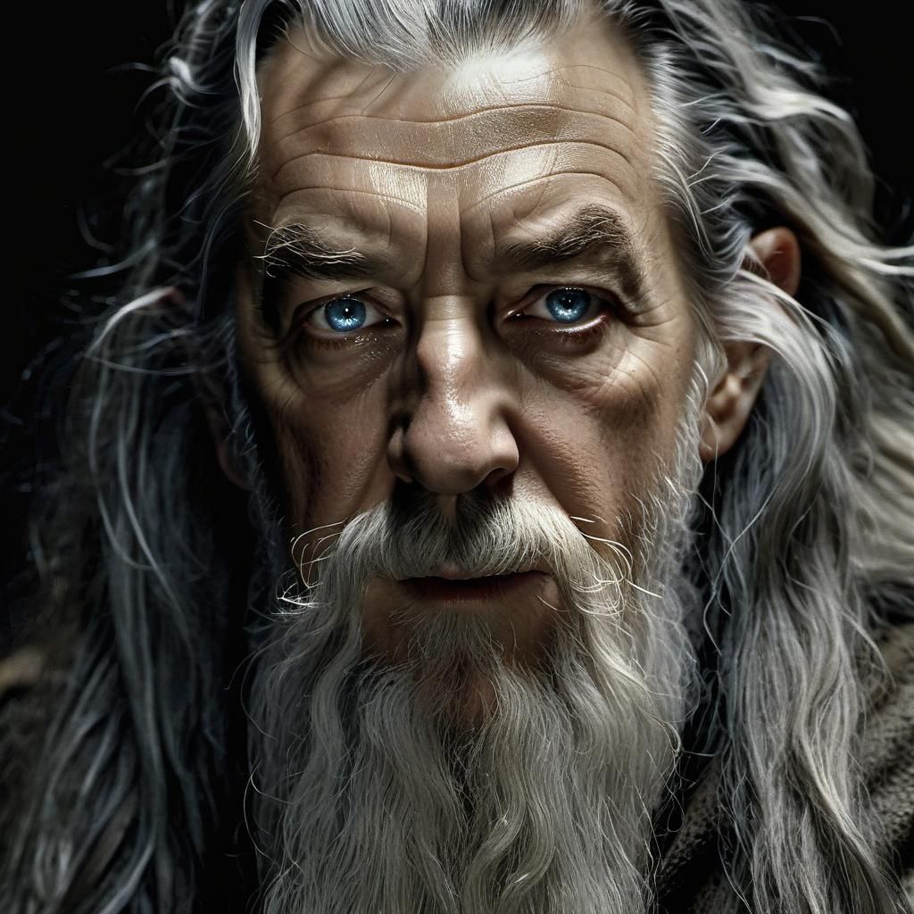 Gandalf in Cinematic Hyperrealism Style