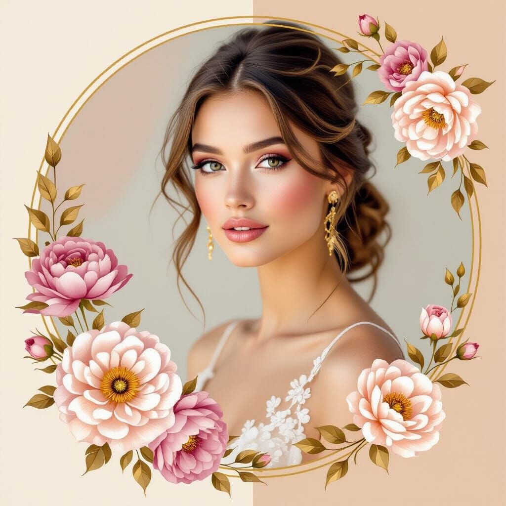 Elegant Floral Congratulation Image in Pastel Colors