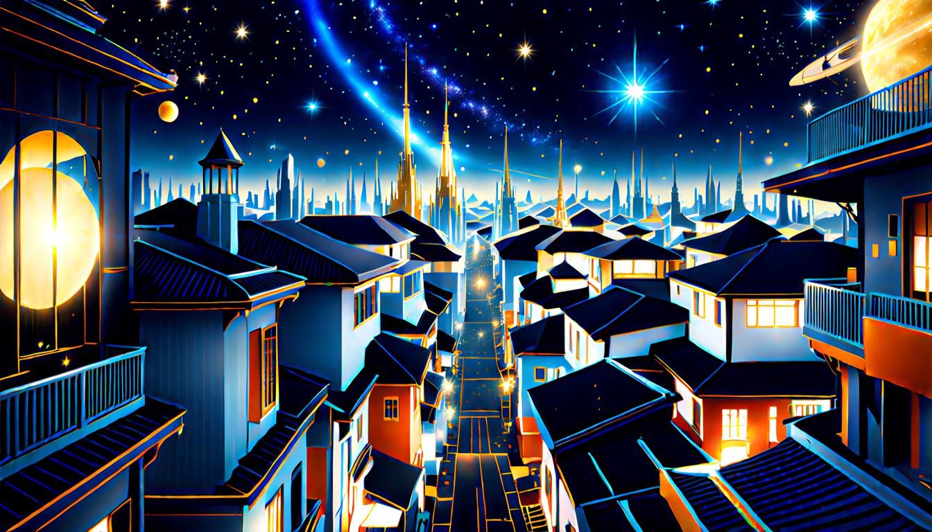 The Neo-Tokyo skyline