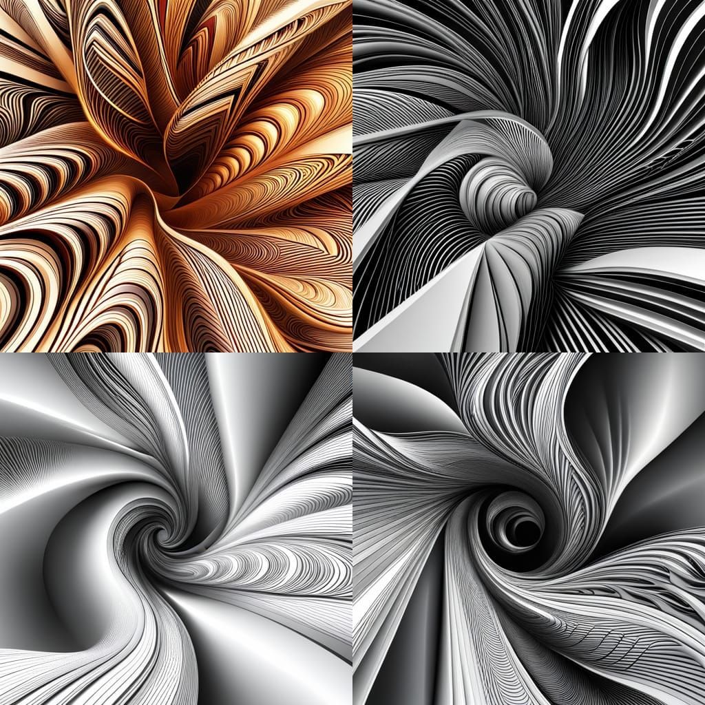 Abstract Fractal Vector Wave Function in 3D Shading