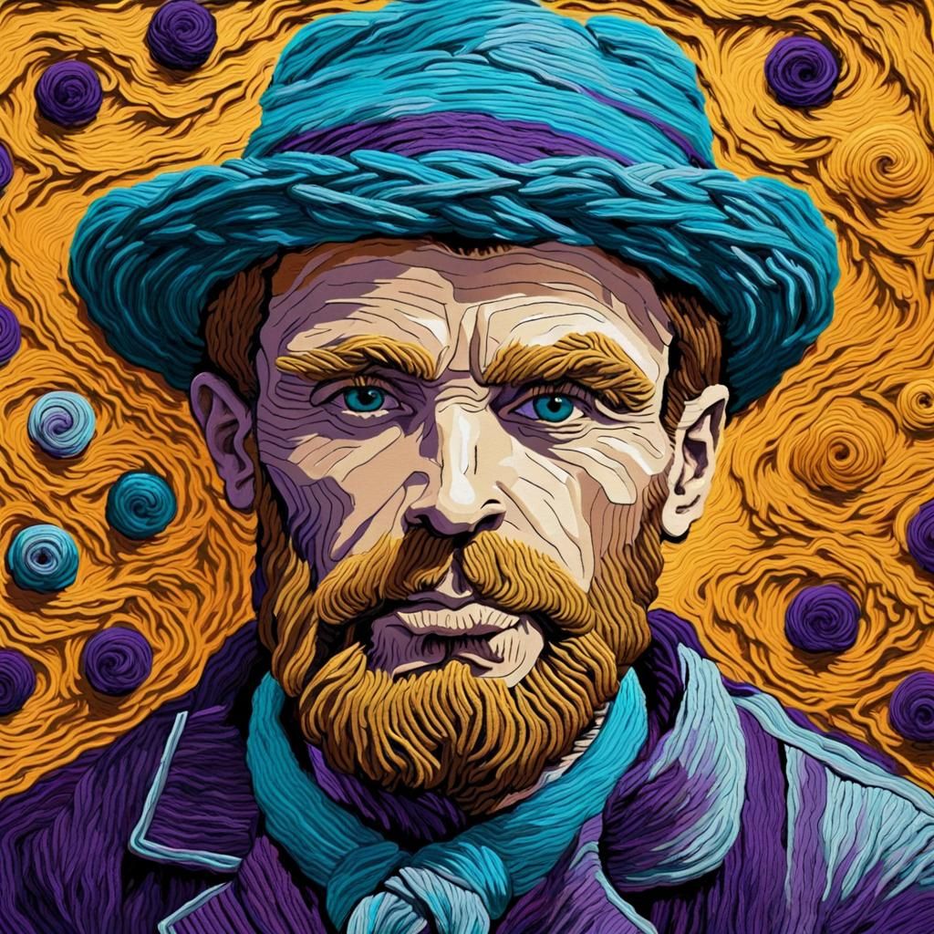 Yarn Gogh: 3D Portrait in Vivid Colors