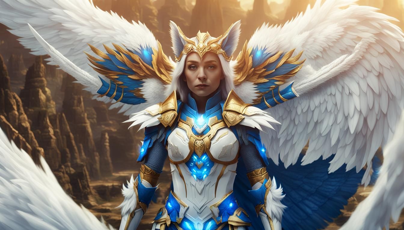 Angelic Kitsune in Detailed Matte Painting