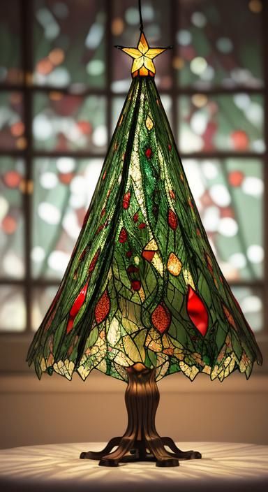 Christmas Tree Tiffany Lamp
