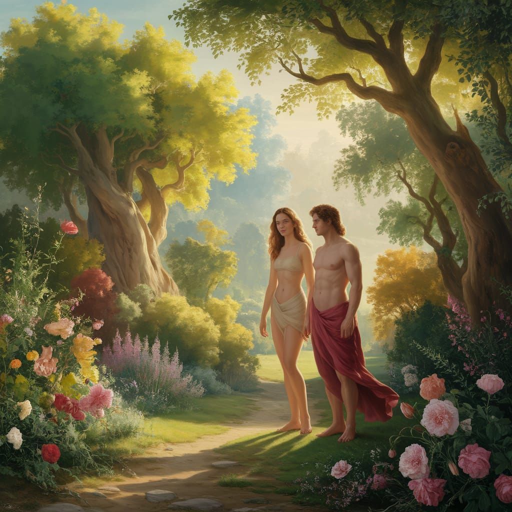 Classical Romance: Adam and Eve in Edenic Paradise