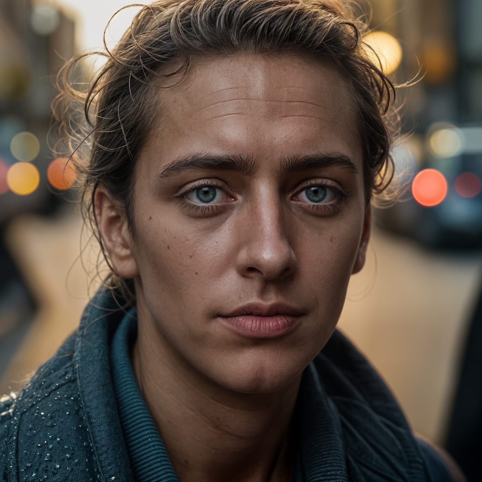 Hyperrealistic Portrait in Dramatic Ambient Light