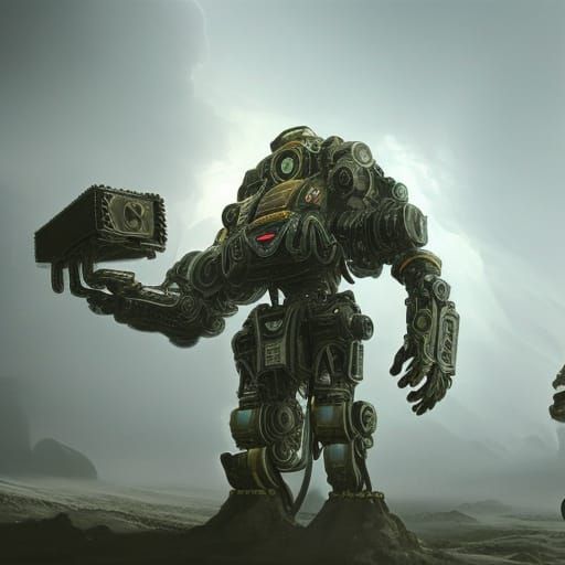 Epic Mechs in Dramatic Digital Matte Painting