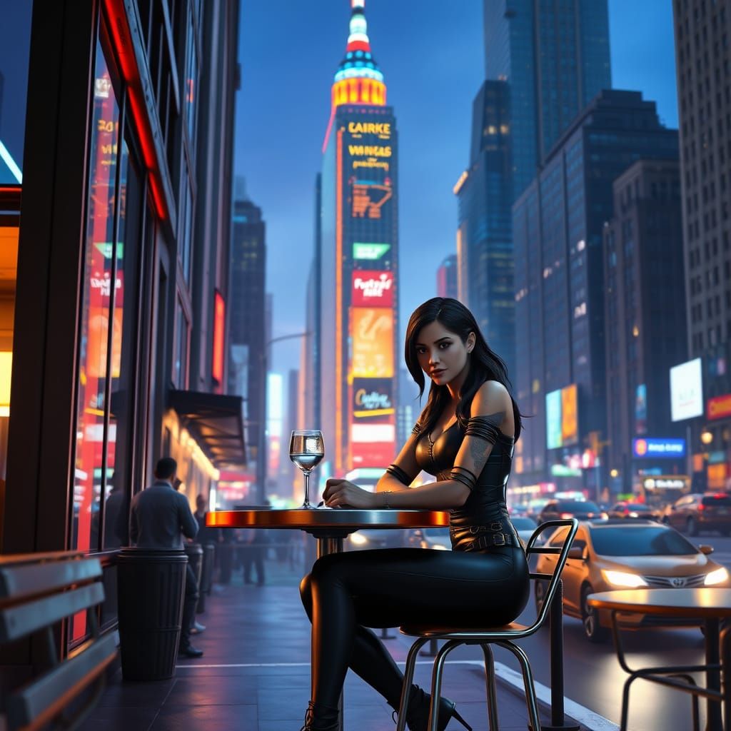 Sleek Lara Croft in NYC Nightlife, Inspired by Pixar and Dis...