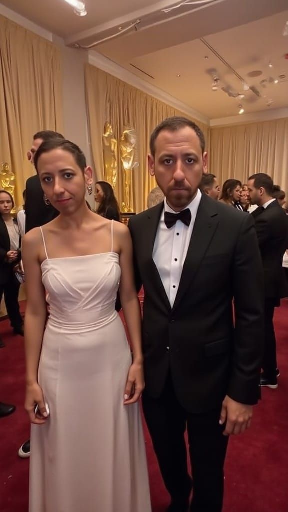 Quentin Tarantino at the Oscars with a Stunning Actress in a...