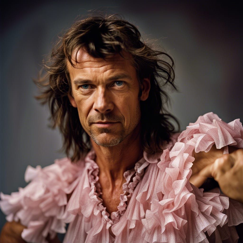 Man with Mullet Dancing: Professional Portrait