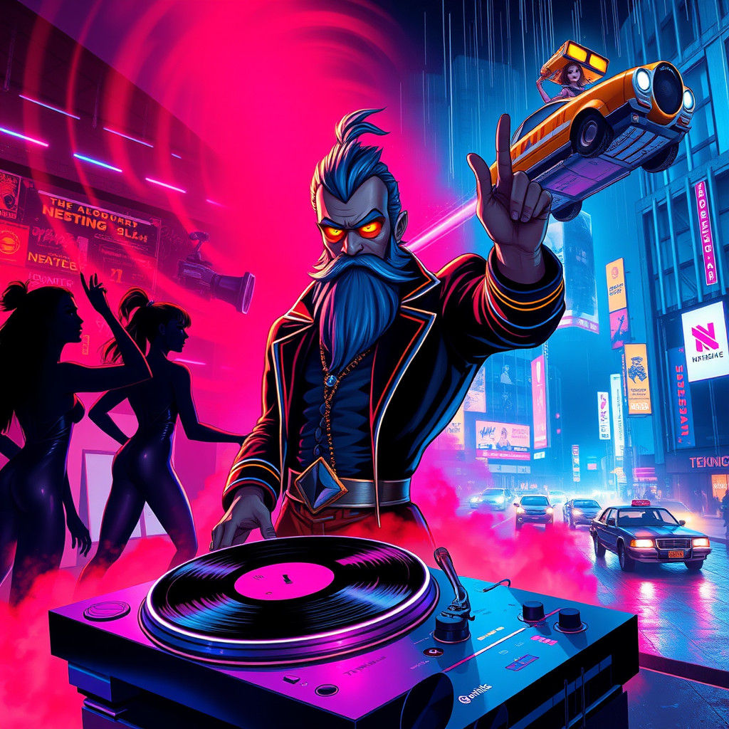 Regal Genie in a Nightclub Vortex