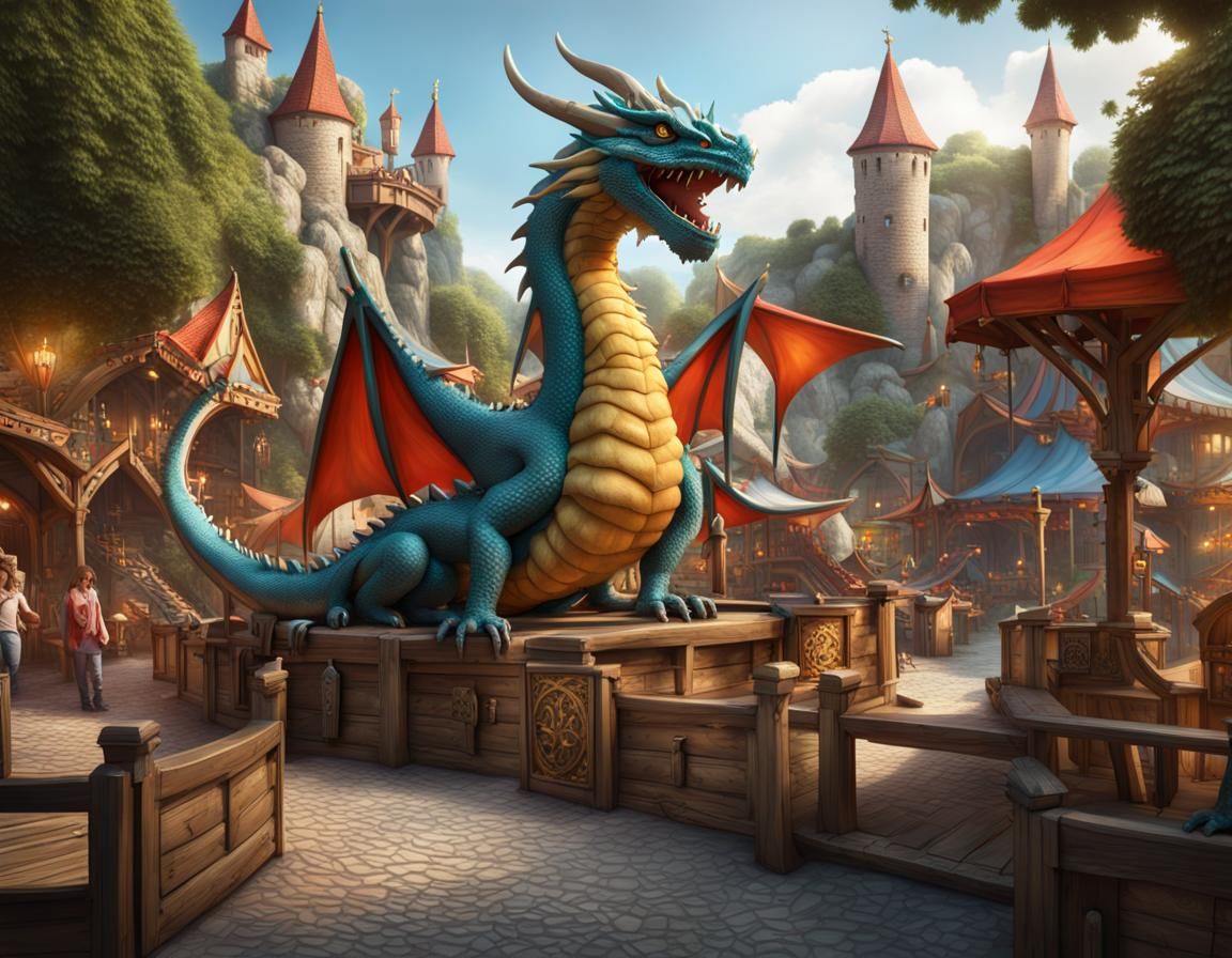 Medieval dragon theme park